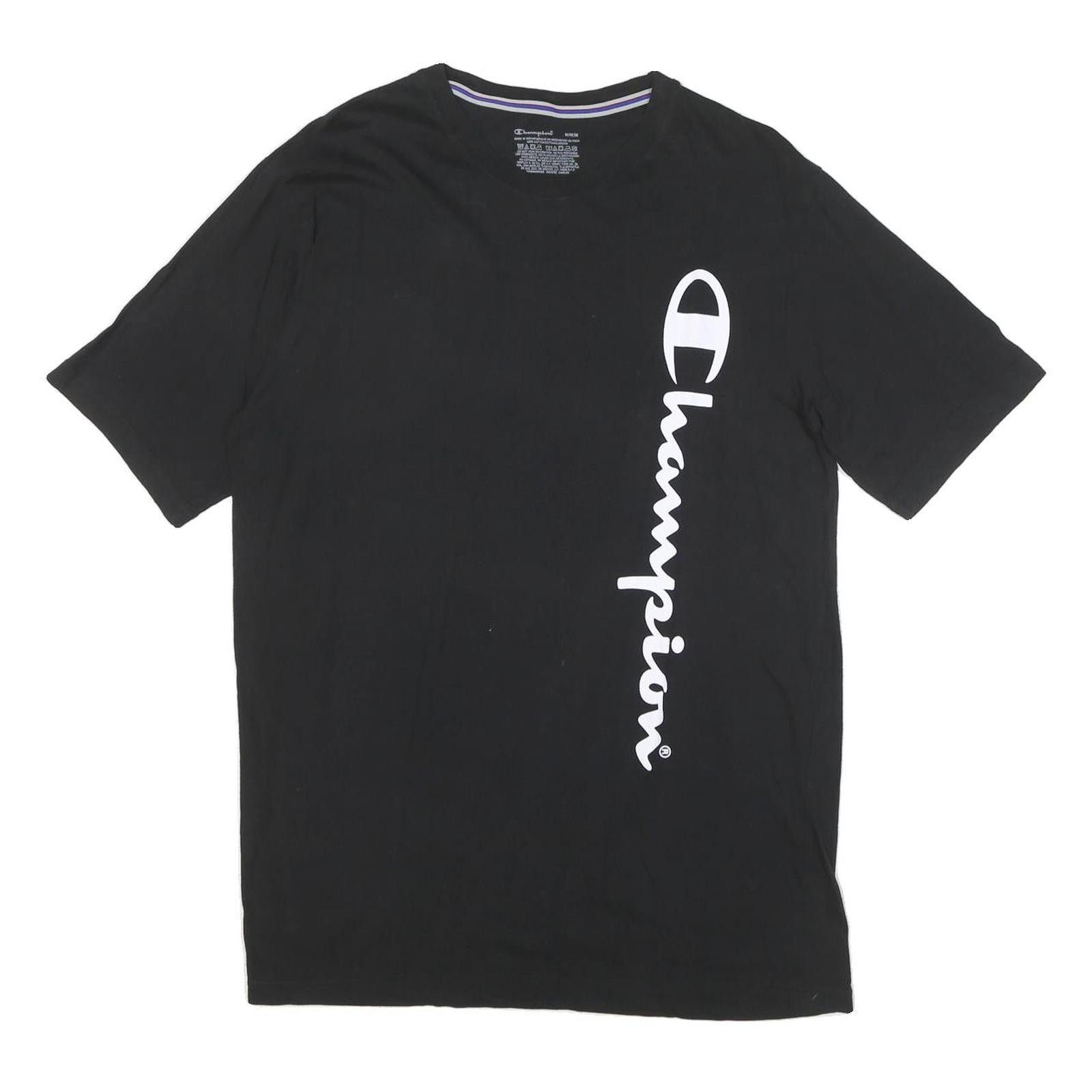 Buy CHAMPION Mens Black Graphic T-Shirt M Short Sleeve Crew Neck Cotton Blend Casual Refurbished - $15.59 CHAMPION Mens Black Graphic T-Shirt M Short Sleeve Crew Neck Cotton Blend Casual Refurbished - N/A refurbished available on Cerqular