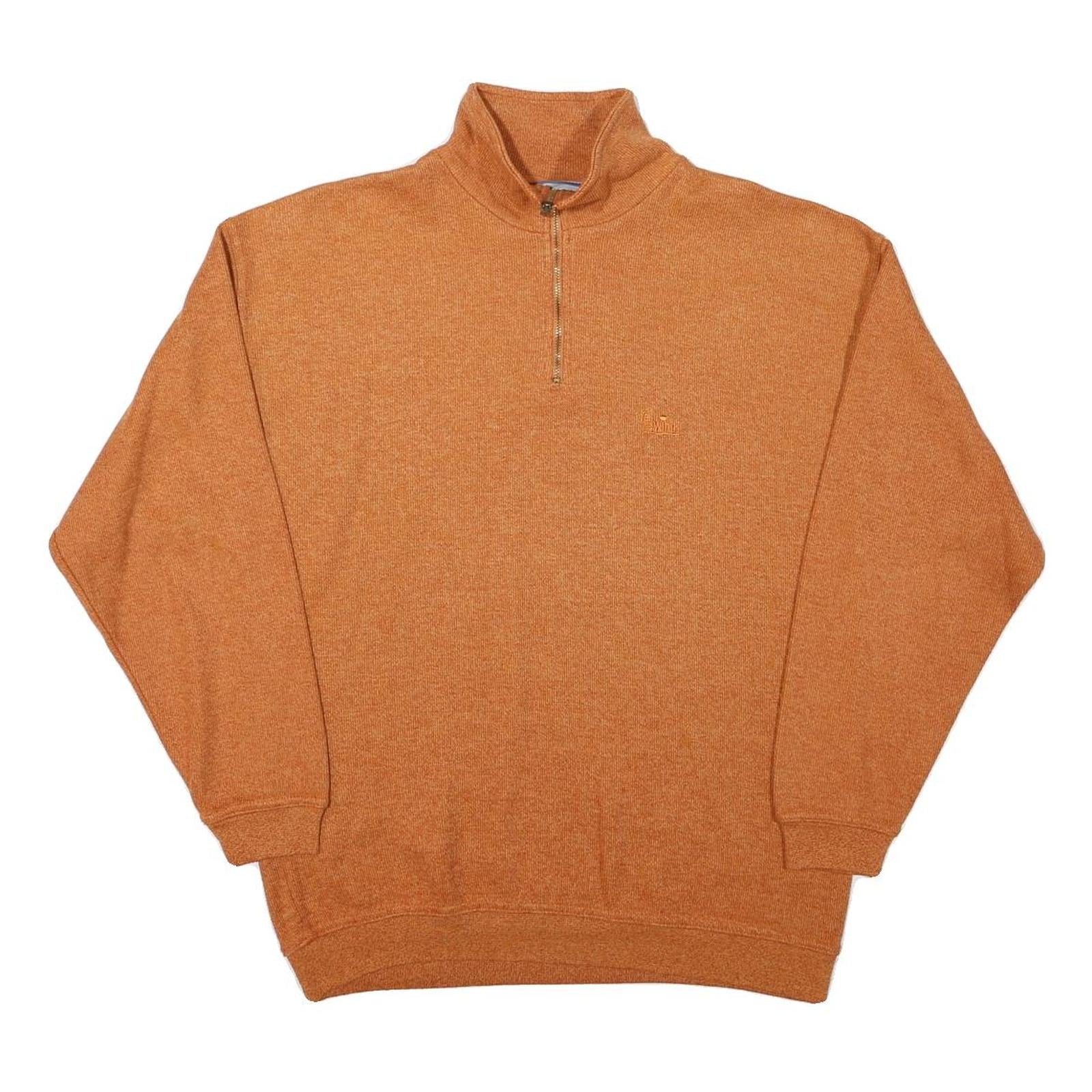 WIND Mens Orange Plain Pullover Jumper Crew Neck Basic Knit Size S Refurbished - N/A refurbished available on Cerqular