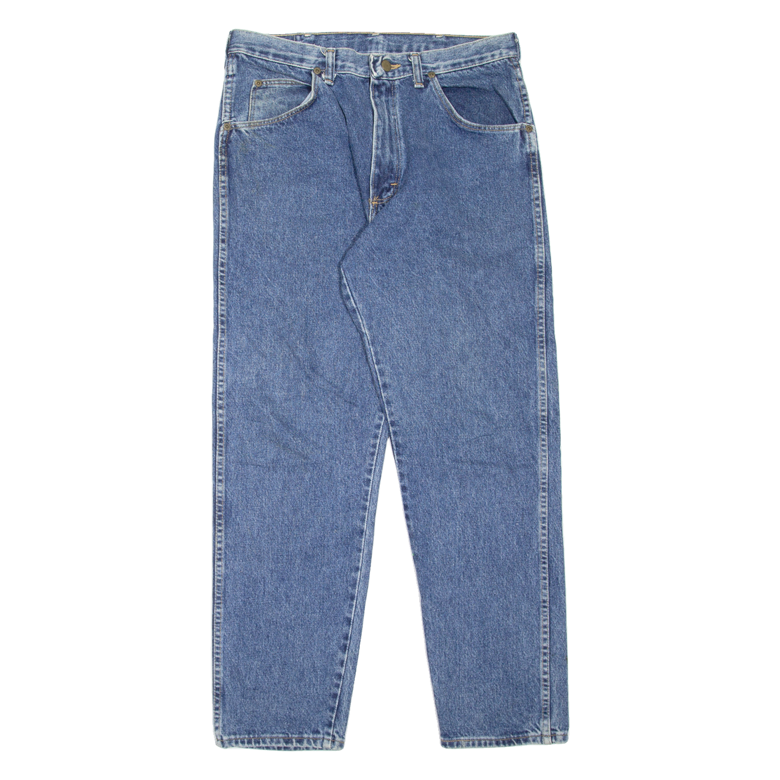 WRANGLER Mens Jeans Blue Regular Tapered W34 L30 Refurbished - N/A refurbished available on Cerqular