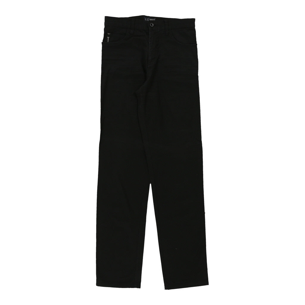 Armani Jeans Skinny Trousers - 26W UK 6 Black Cotton Blend Refurbished - Thrifted (note: this is a term often used to describe second- refurbished available on Cerqular