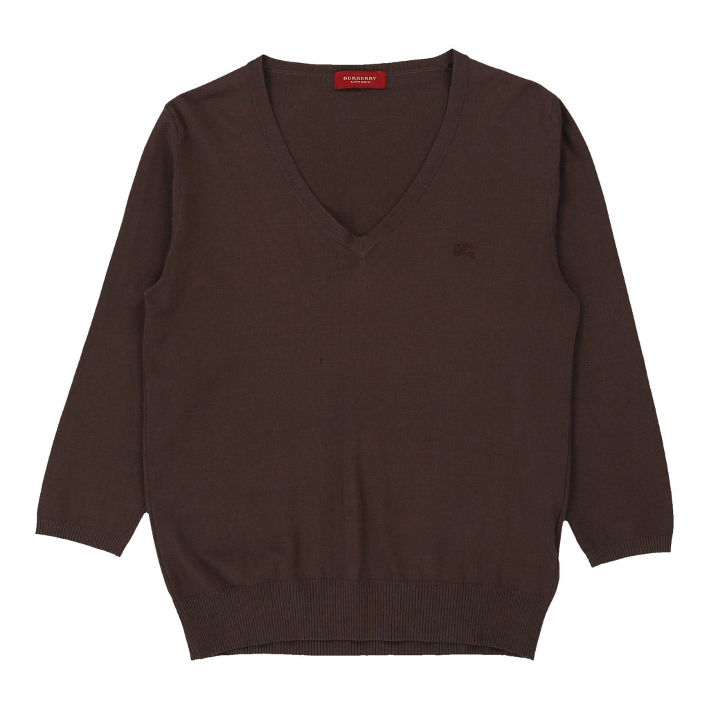 Buy Burberry London V-Neck Jumper - Medium Brown Cotton | Size: medium Refurbished - $92.05 Burberry London V-Neck Jumper - Medium Brown Cotton | Size: medium Refurbished - N/A (Preloved Designer is not a specific brand, it refurbished available on Cerqular