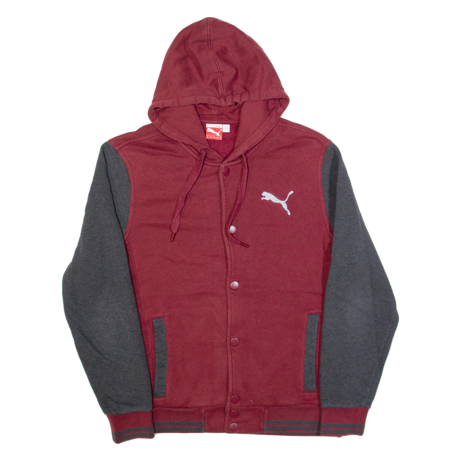 PUMA Mens Varsity Jacket Maroon Hooded M Refurbished - N/A refurbished available on Cerqular