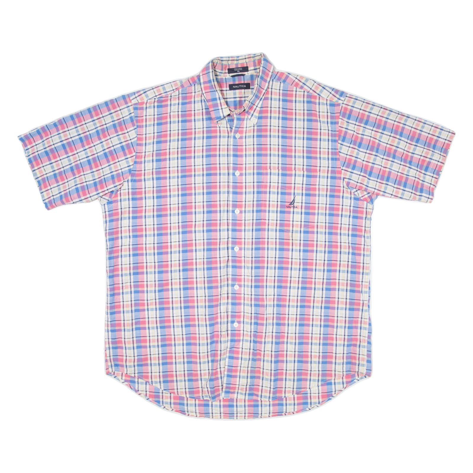 NAUTICA Mens Shirt Pink Check XL Refurbished - N/A refurbished available on Cerqular