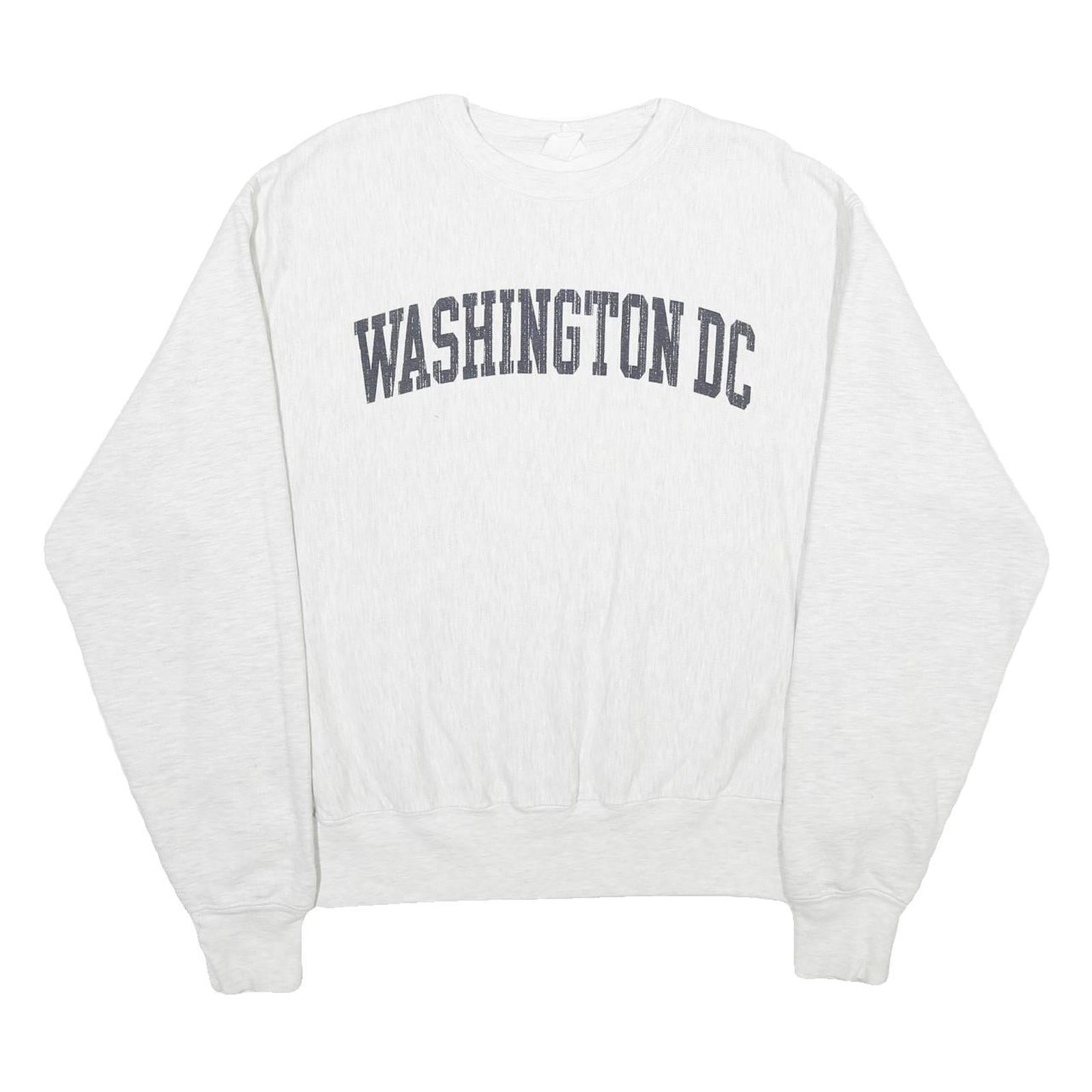 CHAMPION REVERSE WEAVE Mens White Washington DC Crew Neck L Cotton Blend Refurbished - N/A refurbished available on Cerqular