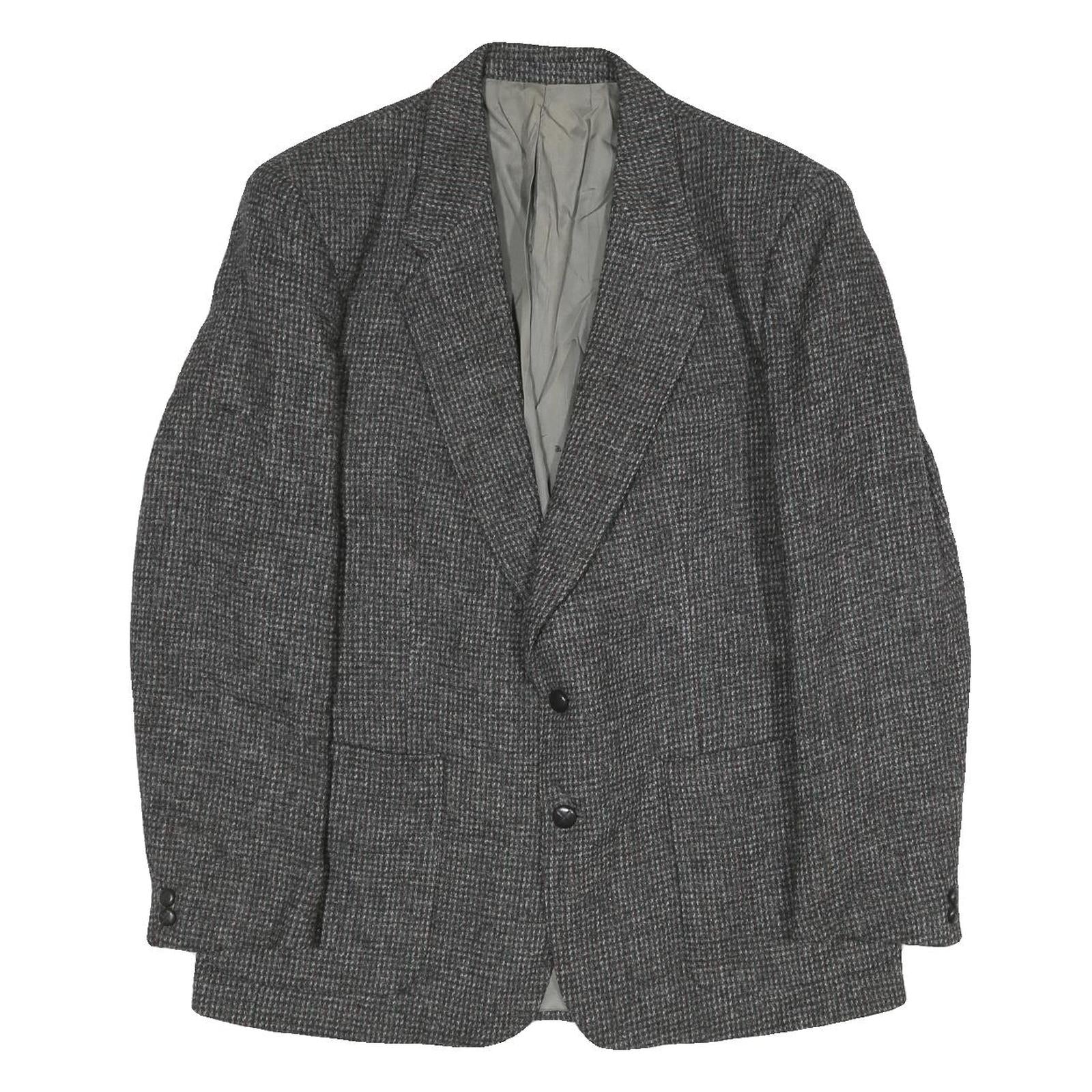 Buy Mens Grey Cotton Blend Classic Tailored Jacket L Check Pattern Button Closure Refurbished - $48.09 Mens Grey Cotton Blend Classic Tailored Jacket L Check Pattern Button Closure Refurbished - N/A refurbished available on Cerqular