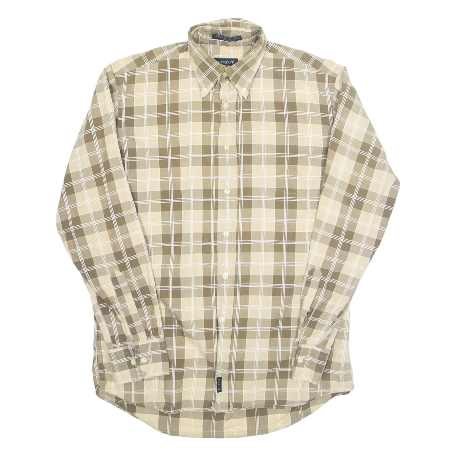 GANT Oversized Mens Shirt Green Check Long Sleeve S Refurbished - N/A refurbished available on Cerqular