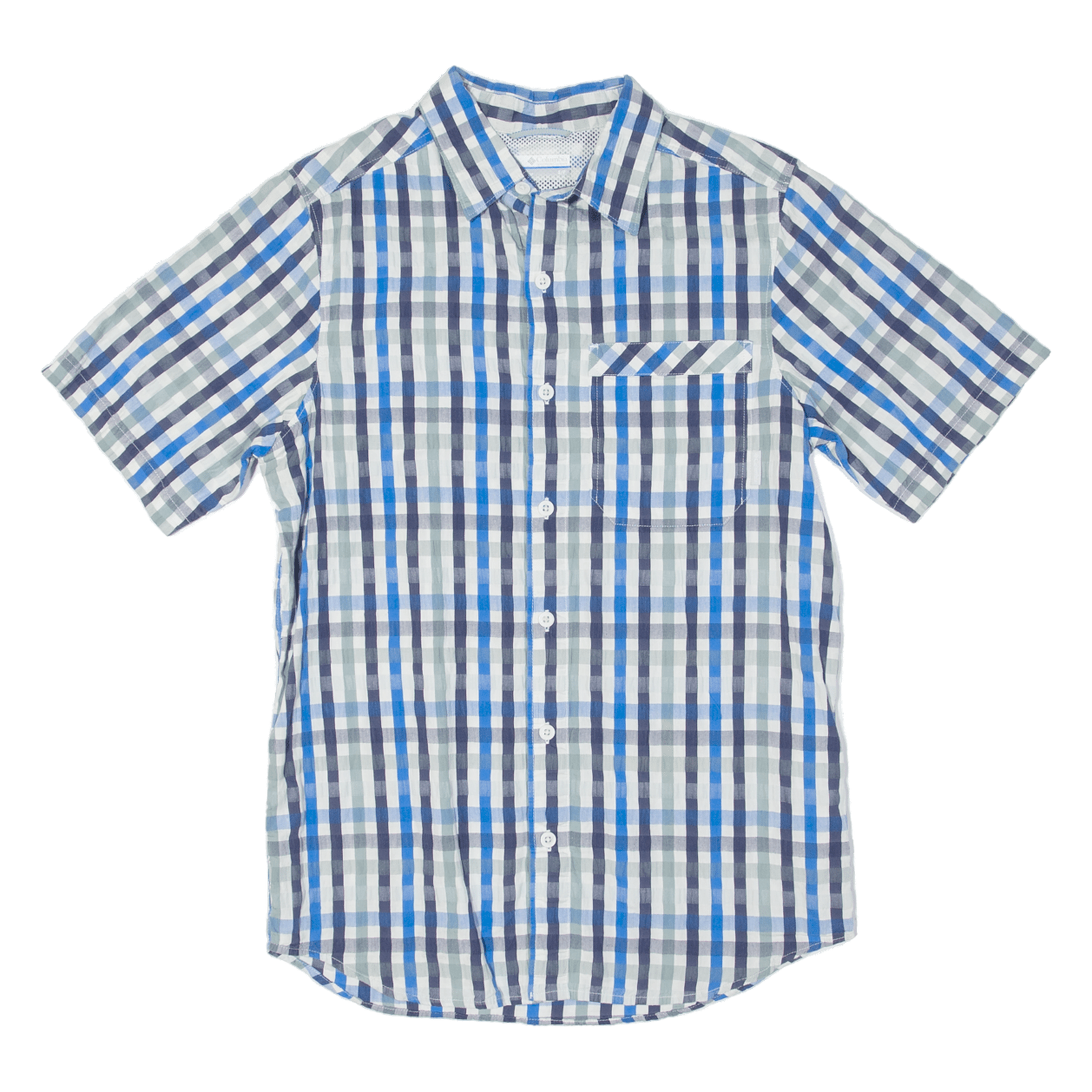 COLUMBIA Mens Shirt Blue Check S Refurbished - N/A refurbished available on Cerqular