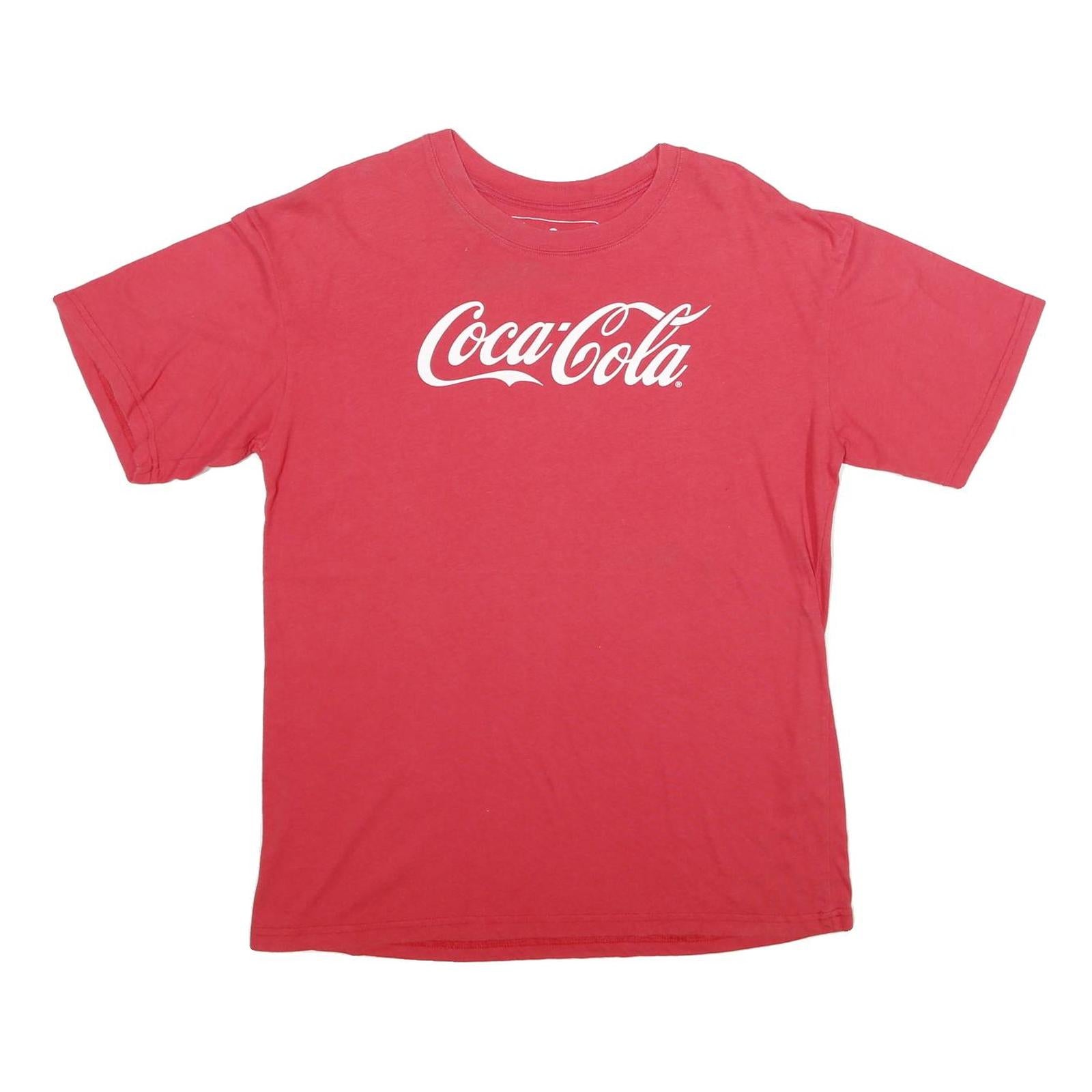 COCA COLA Mens Red L Short Sleeve Crew Neck Logo Print T-Shirt Refurbished - N/A refurbished available on Cerqular