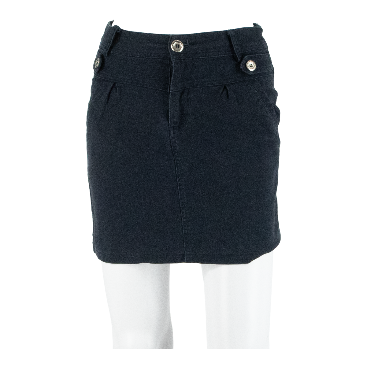 Womens Mini Skirt Black Short Denim S Refurbished - N/A refurbished available on Cerqular