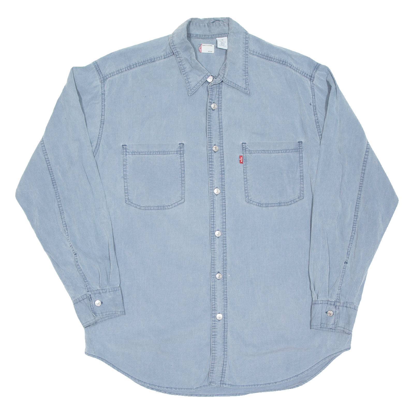 LEVI'S Mens Corduroy Shirt Blue Long Sleeve M Refurbished - N/A refurbished available on Cerqular