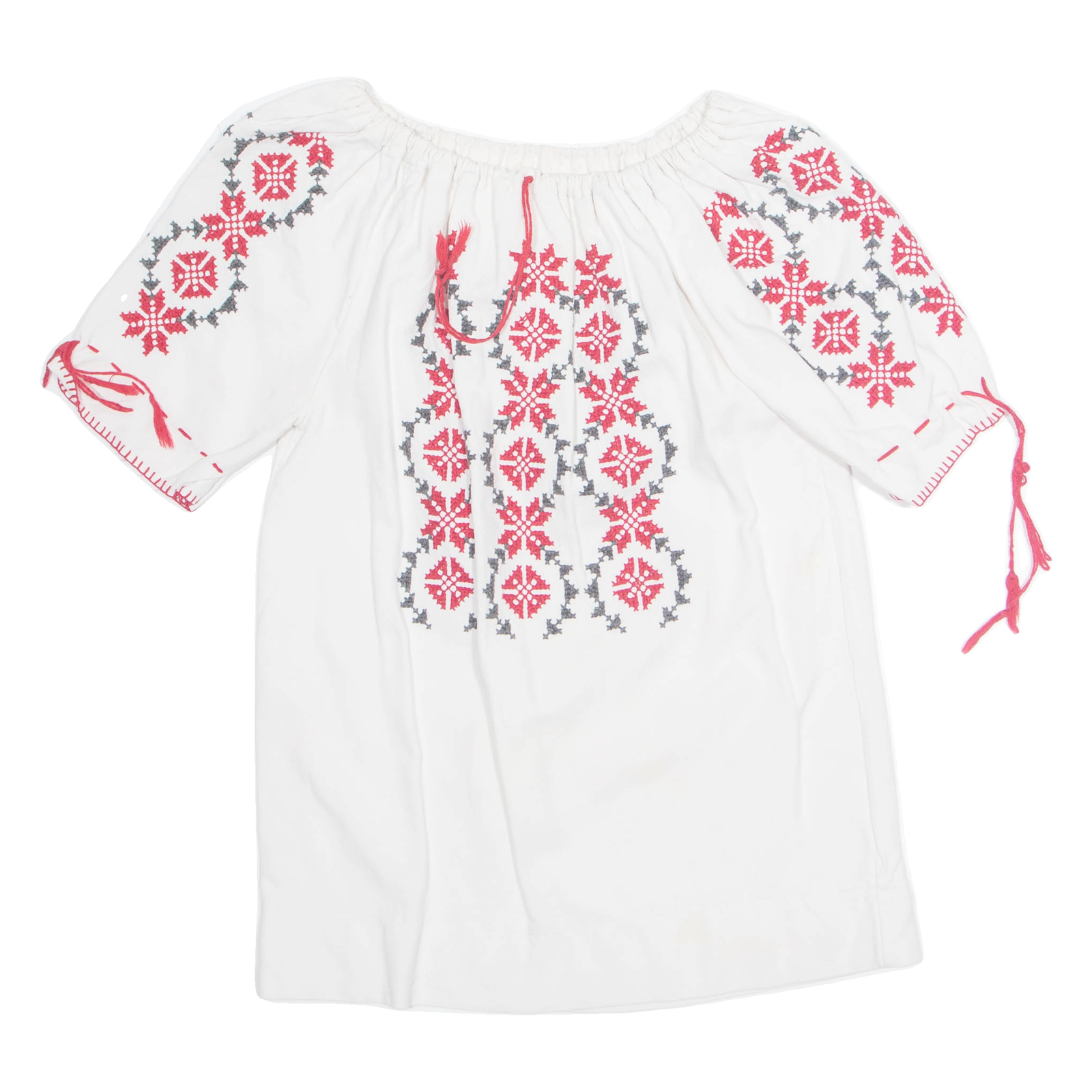 Womens Bardot Shirt White Crazy Pattern M Refurbished - N/A refurbished available on Cerqular