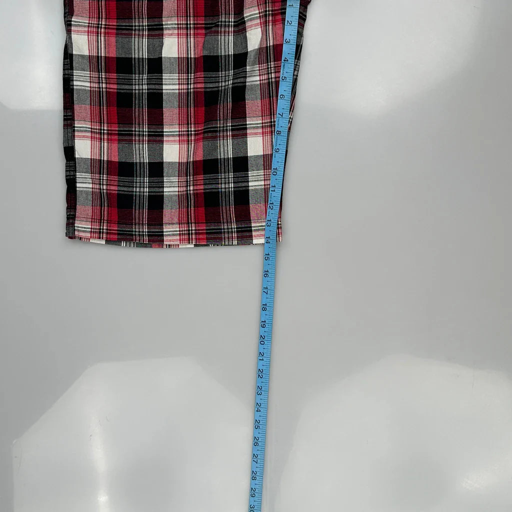 Avirex Checked Shorts - 38W 10L Black Cotton Refurbished - Thrifted (note: this is a term often used to describe second- refurbished available on Cerqular