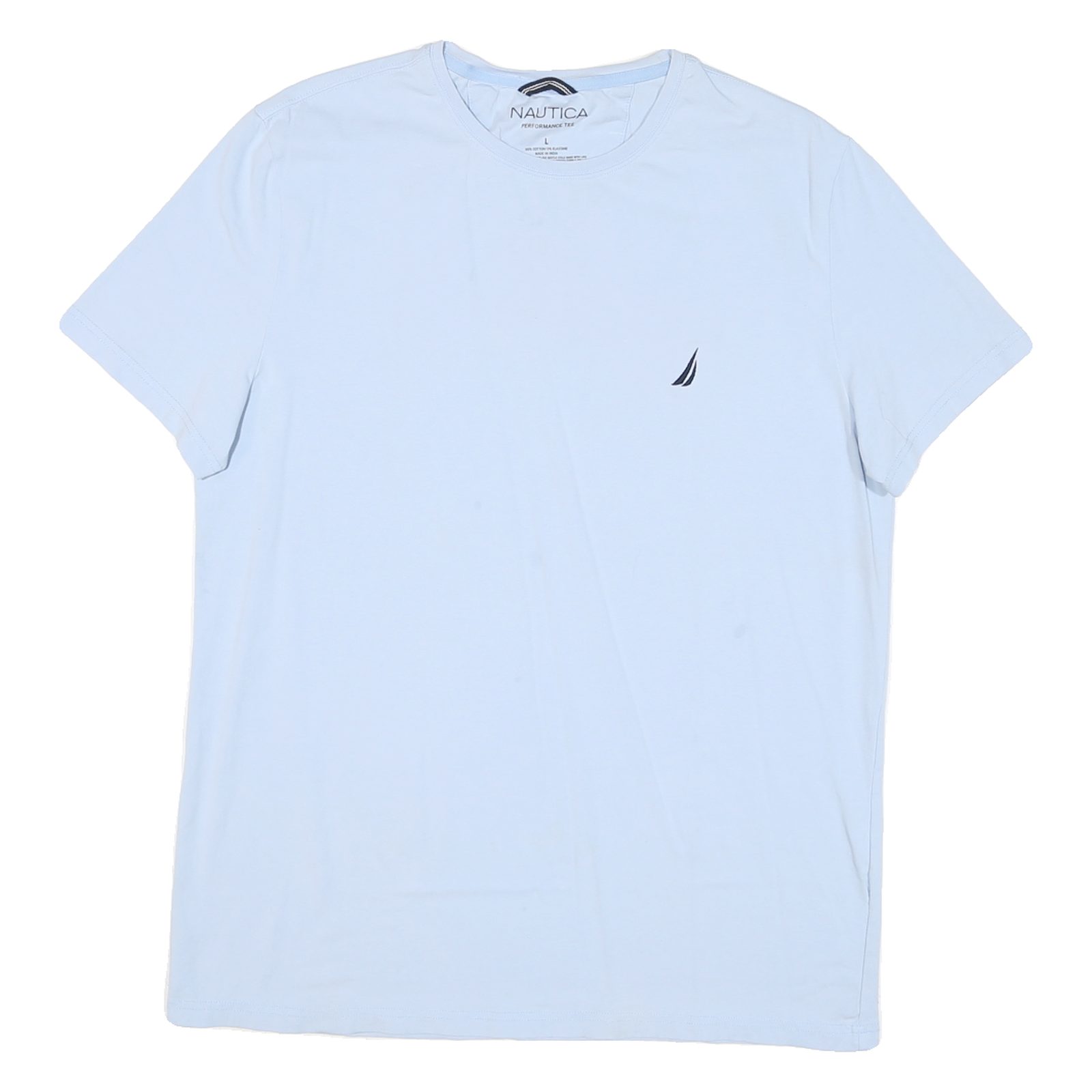 Buy NAUTICA Mens Light Blue & Navy Logo Graphic T-Shirt L Short Sleeve Crew Neck Refurbished - $14.29 NAUTICA Mens Light Blue & Navy Logo Graphic T-Shirt L Short Sleeve Crew Neck Refurbished - N/A refurbished available on Cerqular