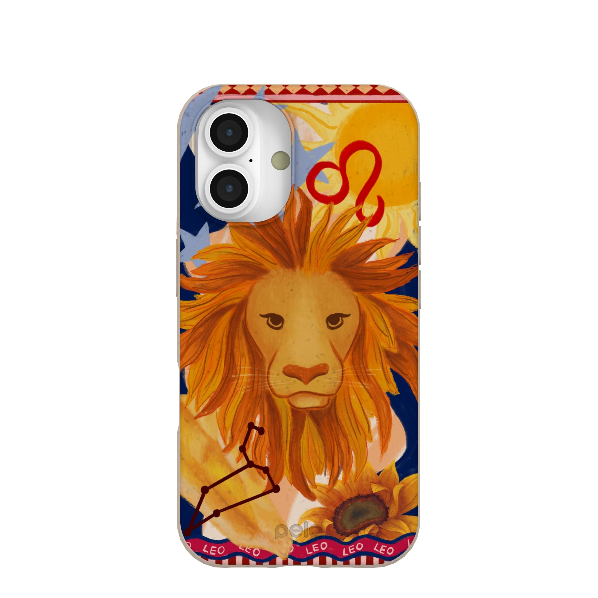 Seashell Leo Lion iPhone 16 Case Refurbished - Pela Case refurbished available on Cerqular