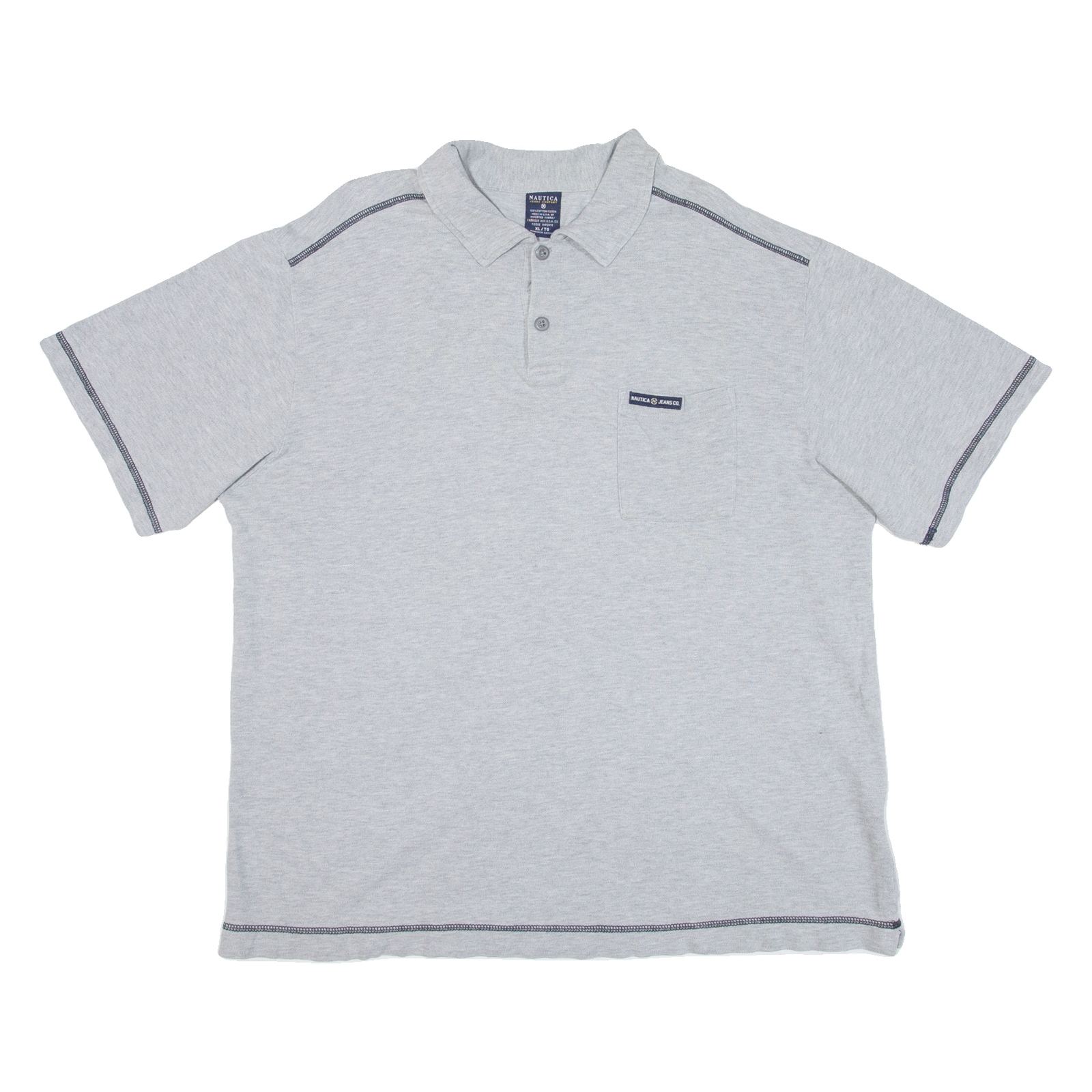 NAUTICA Mens Polo Shirt Grey XL Refurbished - N/A refurbished available on Cerqular