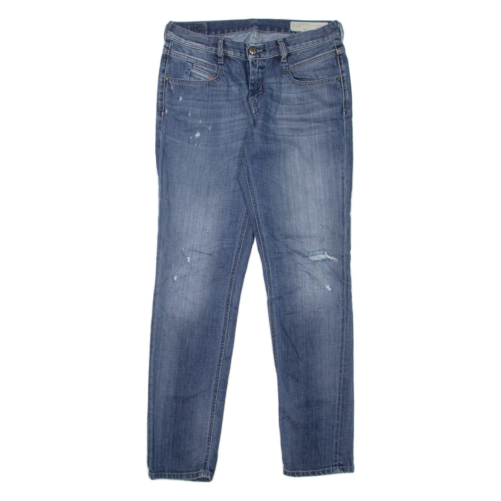 DIESEL Belthy Distressed Womens Jeans Blue Slim Boyfriend Stone Wash W27 L32 Refurbished - N/A refurbished available on Cerqular
