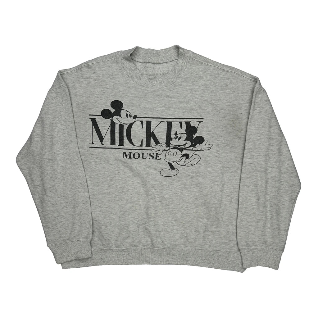 Disney Sweatshirt - XL Black Cotton Blend Refurbished - Thrifted (note: this is a term often used to describe second- refurbished available on Cerqular