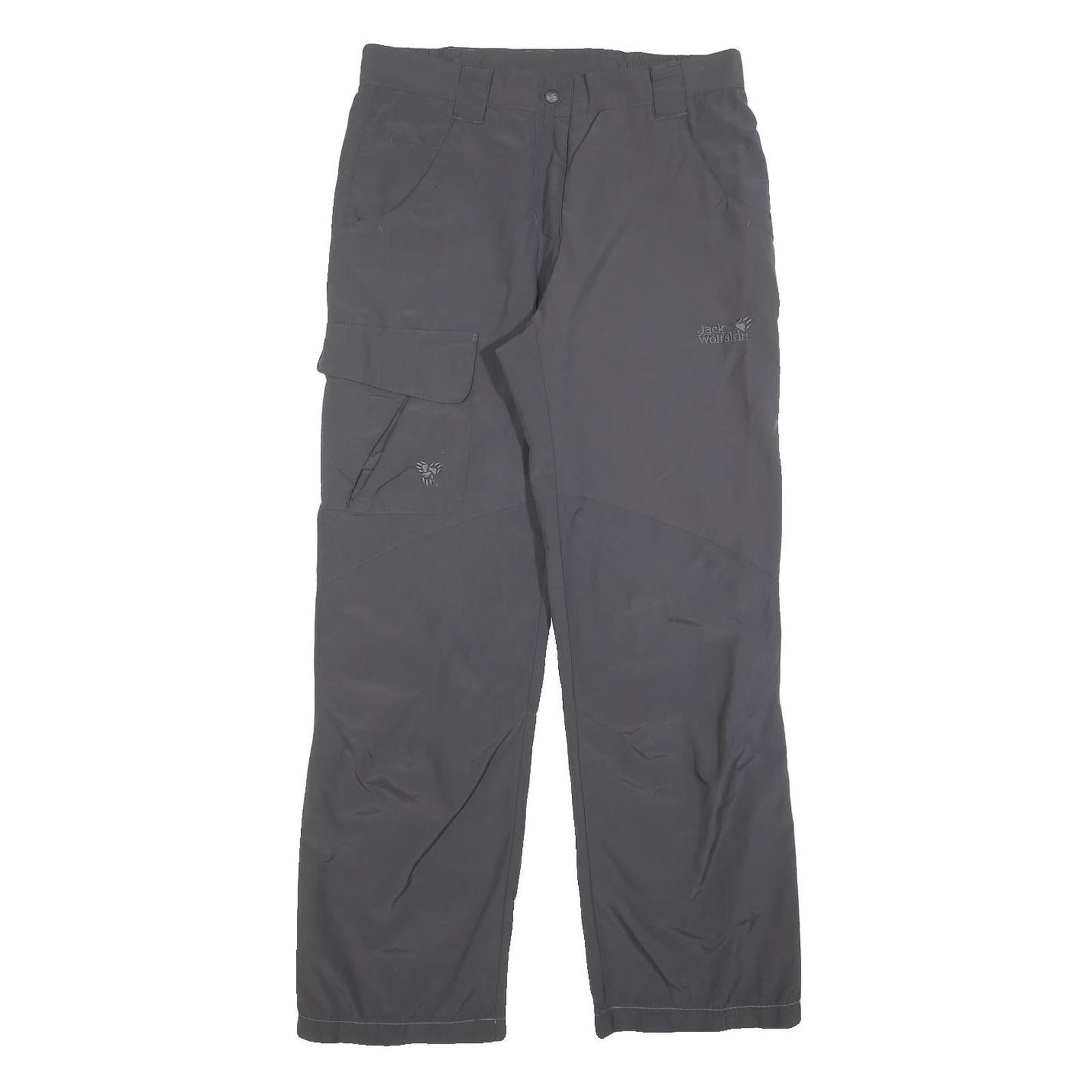 JACK WOLFSKIN Womens Polyester Blend Grey Regular Fit Straight Leg Trousers W30 Refurbished - N/A refurbished available on Cerqular