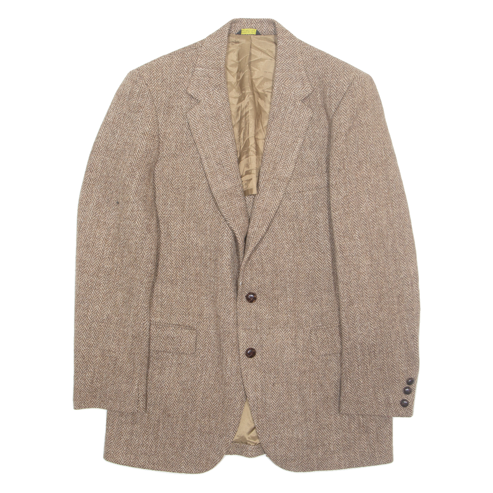Mens Blazer Jacket Brown Wool Chevron M Refurbished - N/A refurbished available on Cerqular