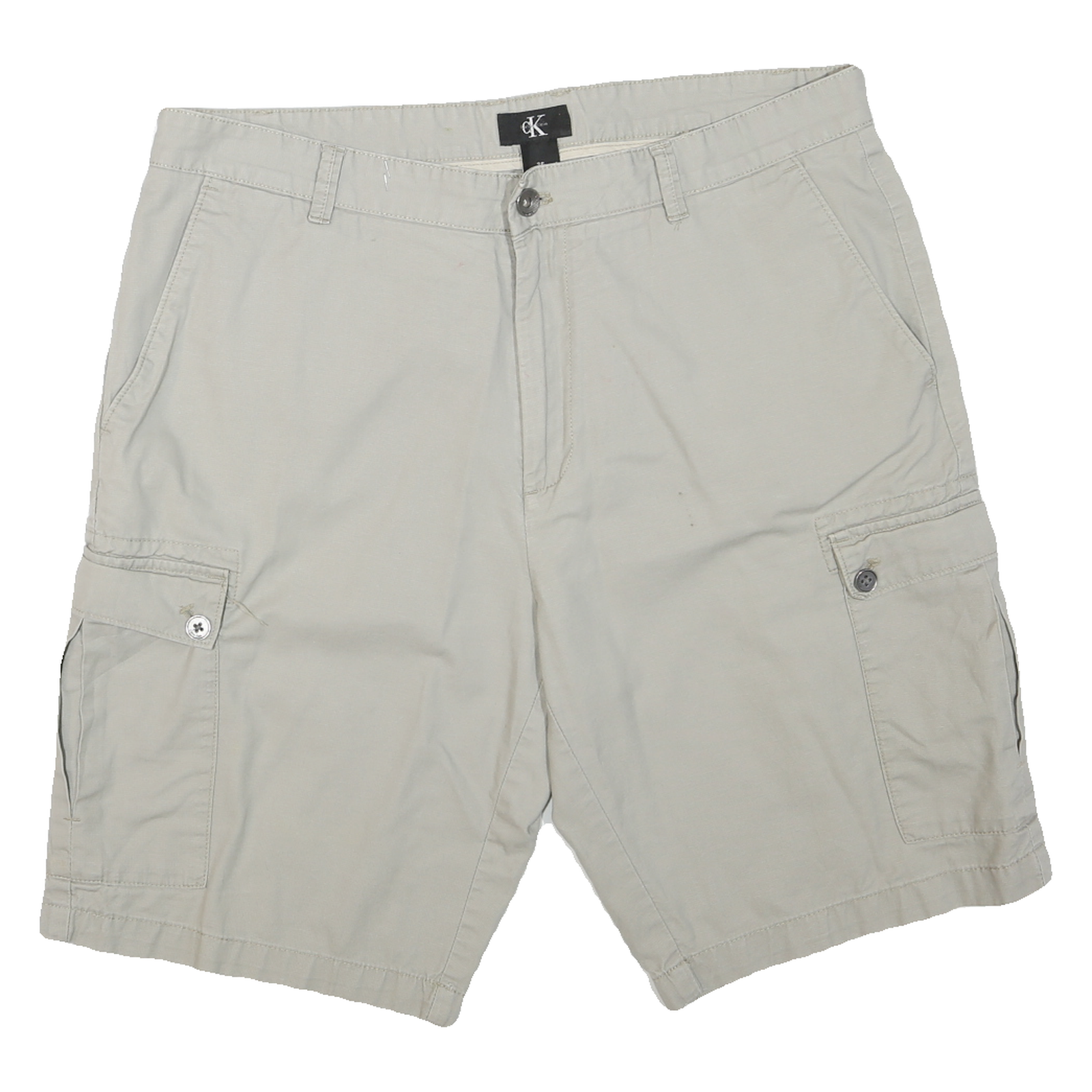 CALVIN KLEIN Mens Shorts Beige Cargo Plain XL W36 Cotton Blend Casual Refurbished - N/A refurbished available on Cerqular