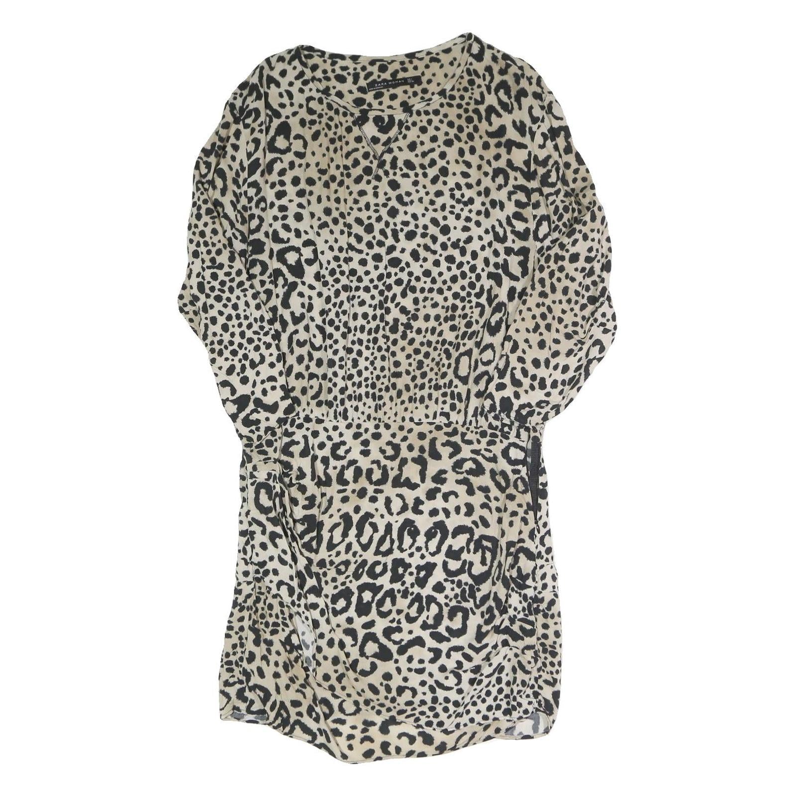 Buy ZARA Womens Beige & Black Animal Print Day Polyester Blend Dress L Lightweight Refurbished - $27.29 ZARA Womens Beige & Black Animal Print Day Polyester Blend Dress L Lightweight Refurbished - N/A refurbished available on Cerqular