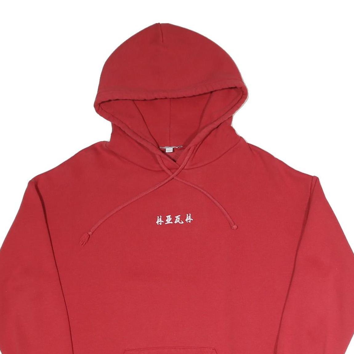 SUBDUED Mens Red Hoodie M Cotton Blend Pullover Graphic Print Refurbished - N/A refurbished available on Cerqular
