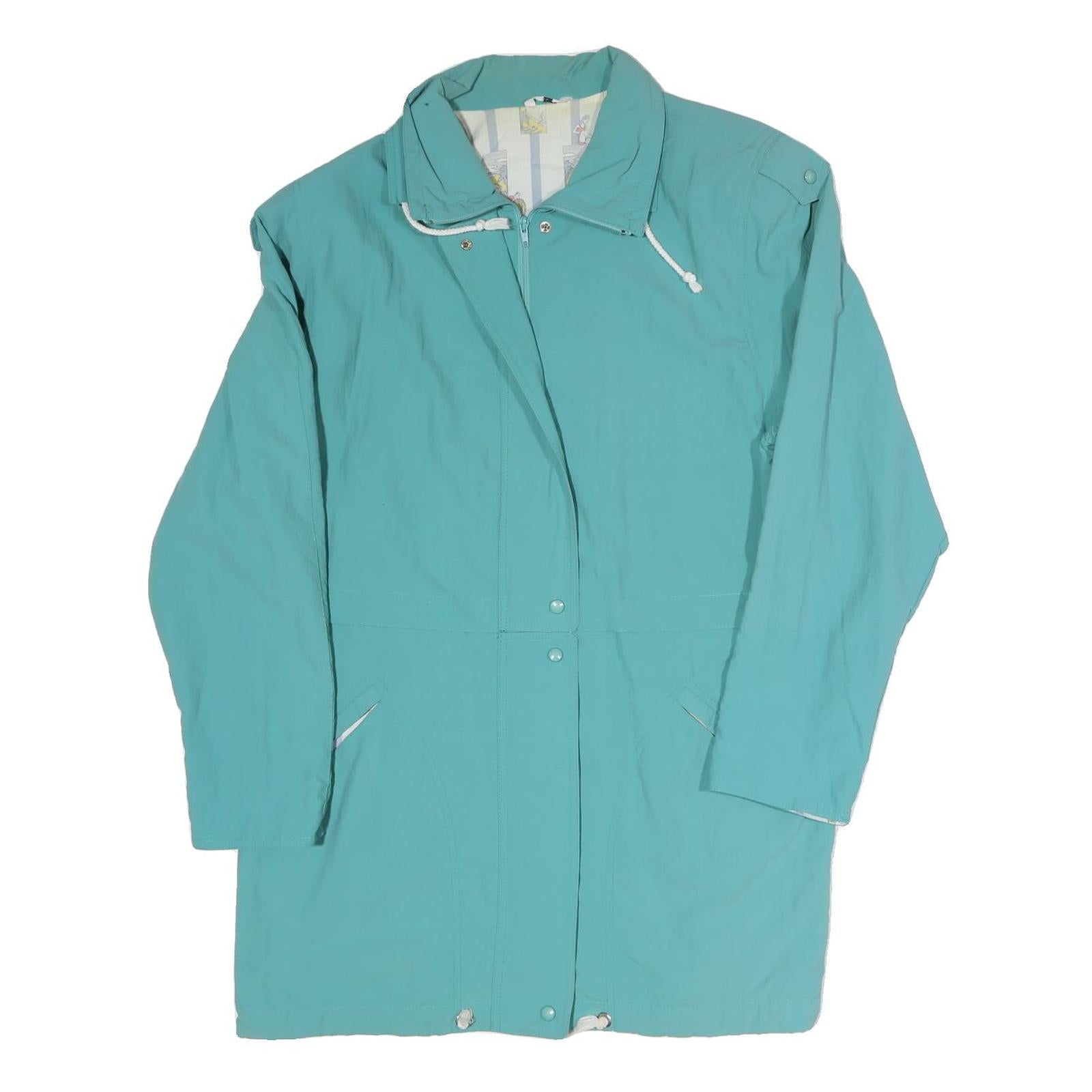 Womens Blue Lightweight Casual Jacket L Polyester Blend Plain Zip Up Refurbished - N/A refurbished available on Cerqular
