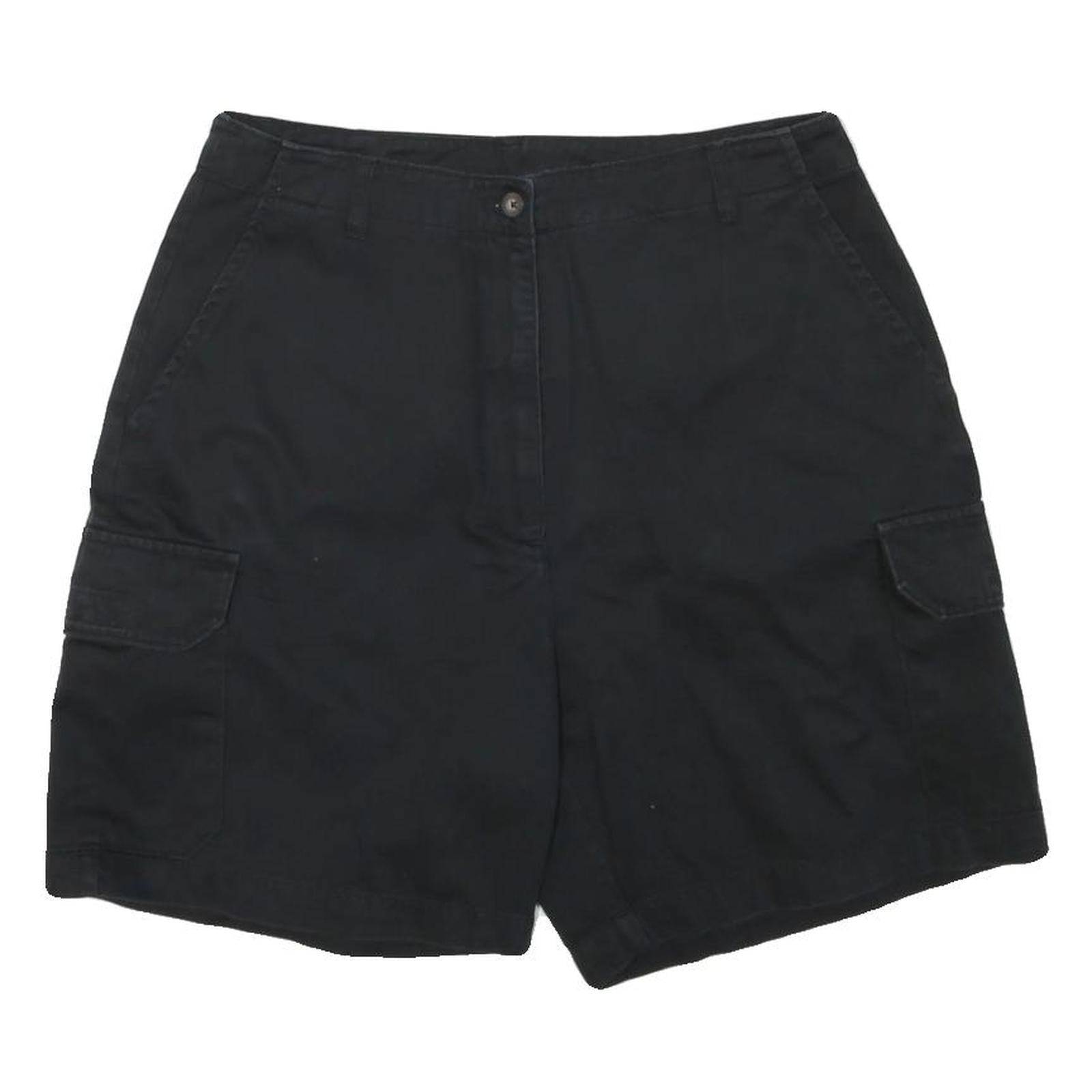 WOOLRICH Mens Black Cargo Shorts L W30 Casual Cotton Blend Button Closure Refurbished - N/A refurbished available on Cerqular