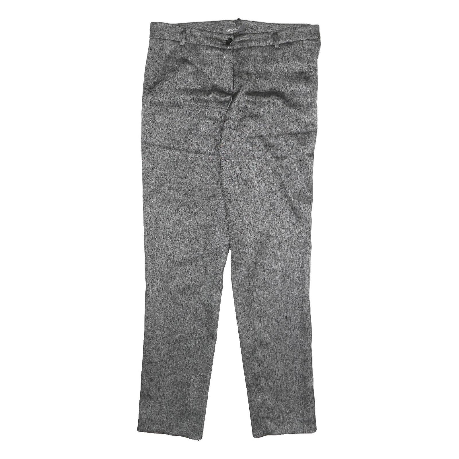 CAMOMILLA Womens Polyester Blend Grey Slim Straight Trousers W32 L30 Smart Refurbished - N/A refurbished available on Cerqular