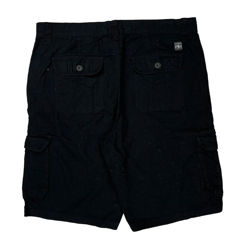 Southpole Cargo Cargo Shorts - 38W 12L Black Cotton Refurbished - Thrifted (note: this is a term often used to describe second- refurbished available on Cerqular