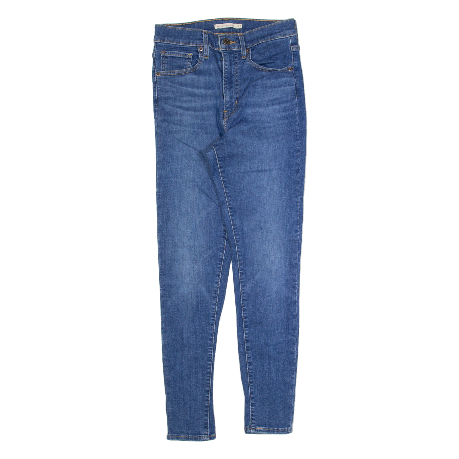 LEVI'S Mile High Womens Jeans Black Slim Skinny Stone Wash W27 L28 Refurbished - N/A refurbished available on Cerqular