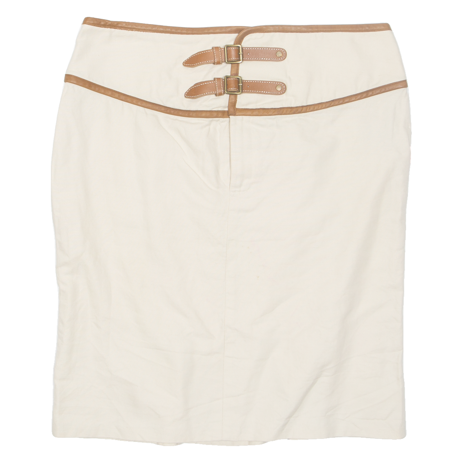 RALPH LAUREN Womens Straight Skirt Cream Knee Length UK 12 Refurbished - N/A refurbished available on Cerqular