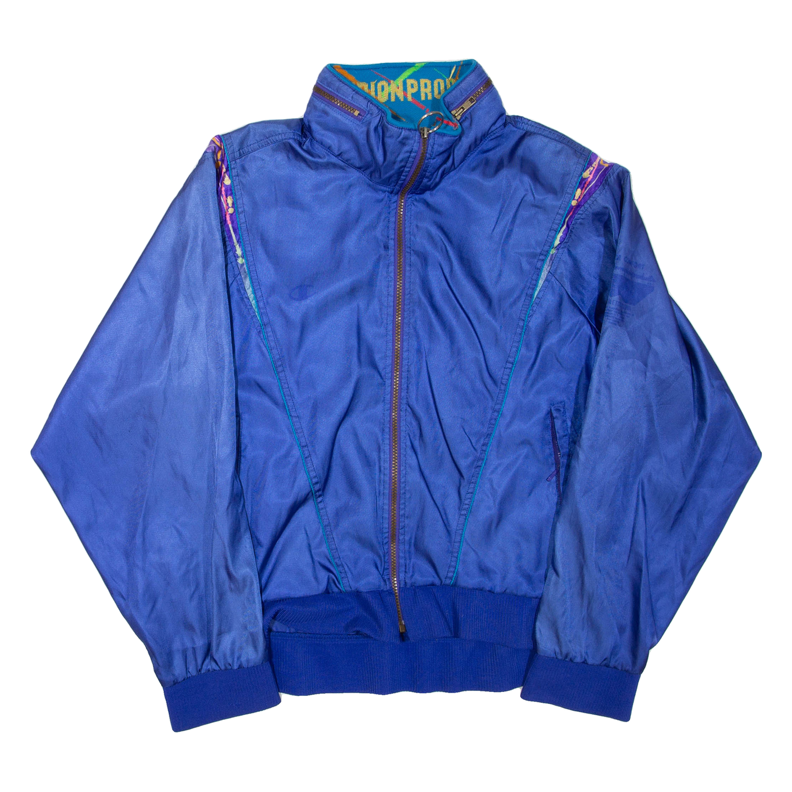 CHAMPION Womens Bomber Jacket Blue L Refurbished - N/A refurbished available on Cerqular