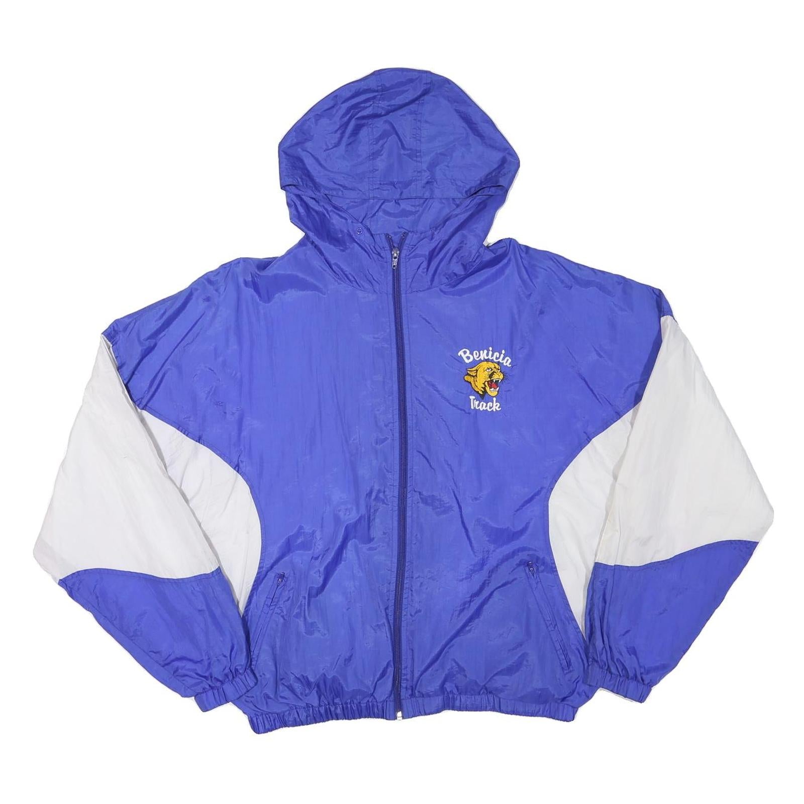 IN SPORT Mens Blue & White Benicia Panthers Track Jacket L Polyester Blend Zip Refurbished - N/A refurbished available on Cerqular