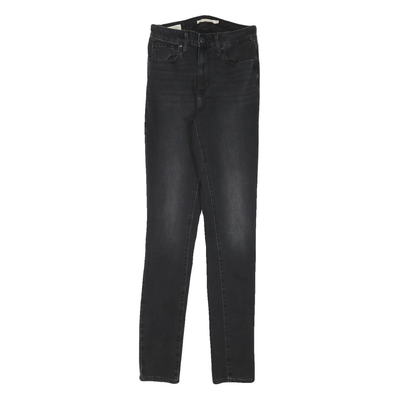 LEVI'S Womens Jeans Black Slim Skinny Denim Medium W24 L30 Stretch Comfort Refurbished - N/A refurbished available on Cerqular