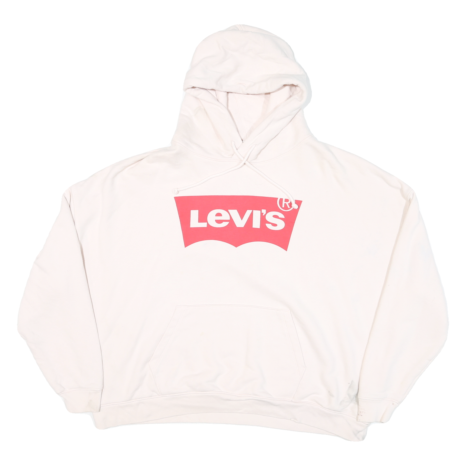 LEVI'S Womens White Hoodie 2XL Cotton Blend Casual Pullover Sweatshirt Refurbished - N/A refurbished available on Cerqular