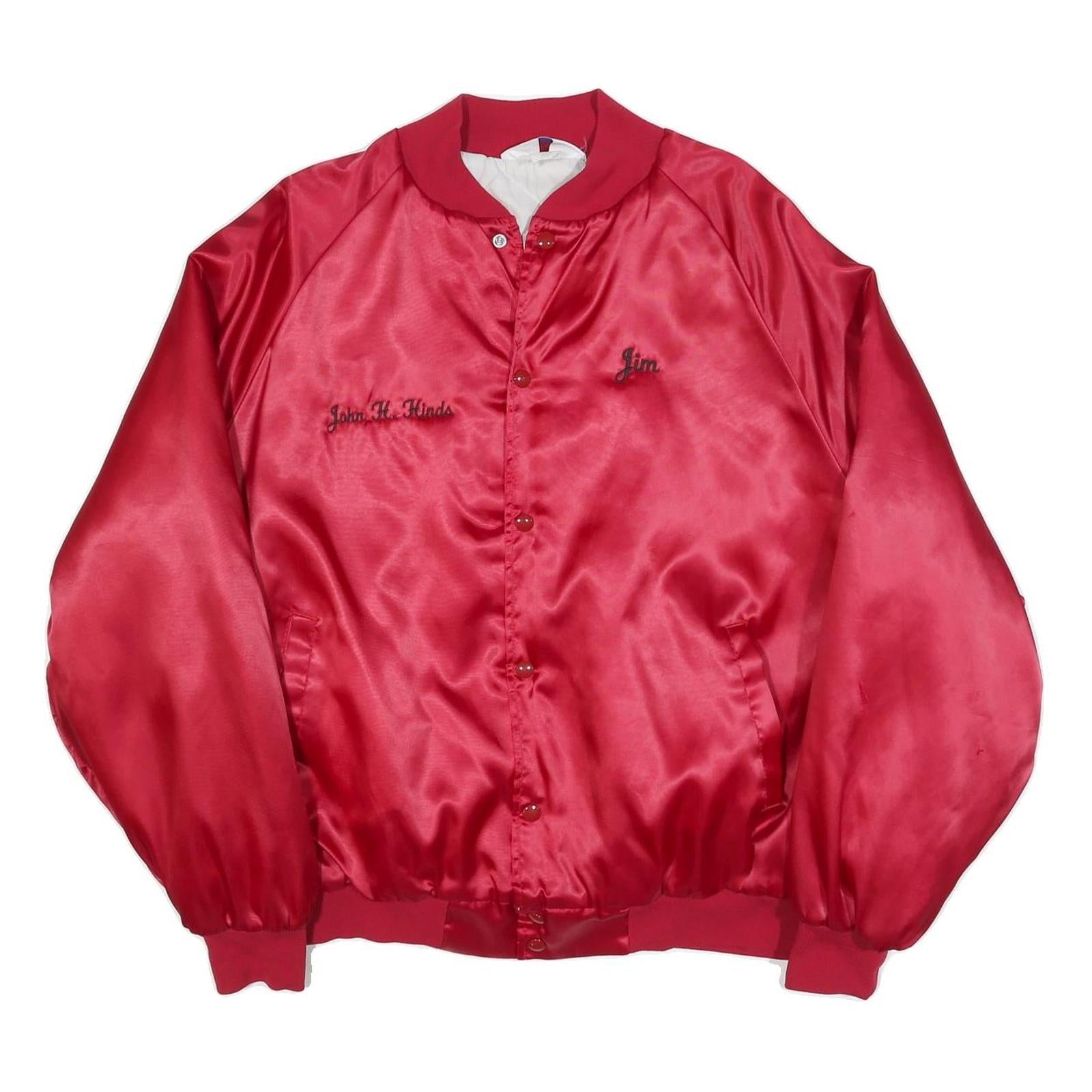 WEST ARK Mens Red Satin Bomber Jacket 2XL Polyester Blend Button Closure Refurbished - N/A refurbished available on Cerqular