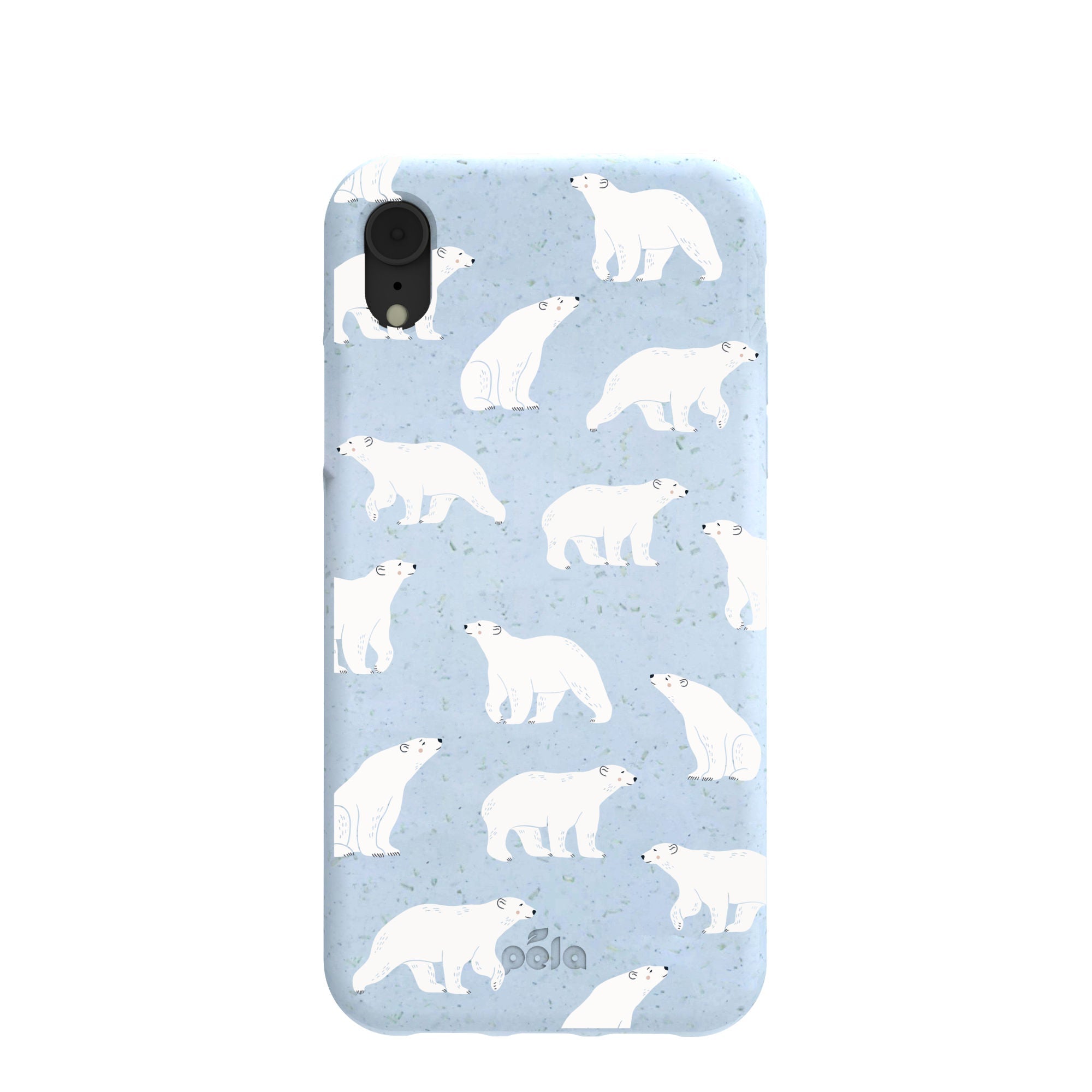 Powder Blue Ice Bears iPhone XR Case Refurbished - Pela Case refurbished available on Cerqular