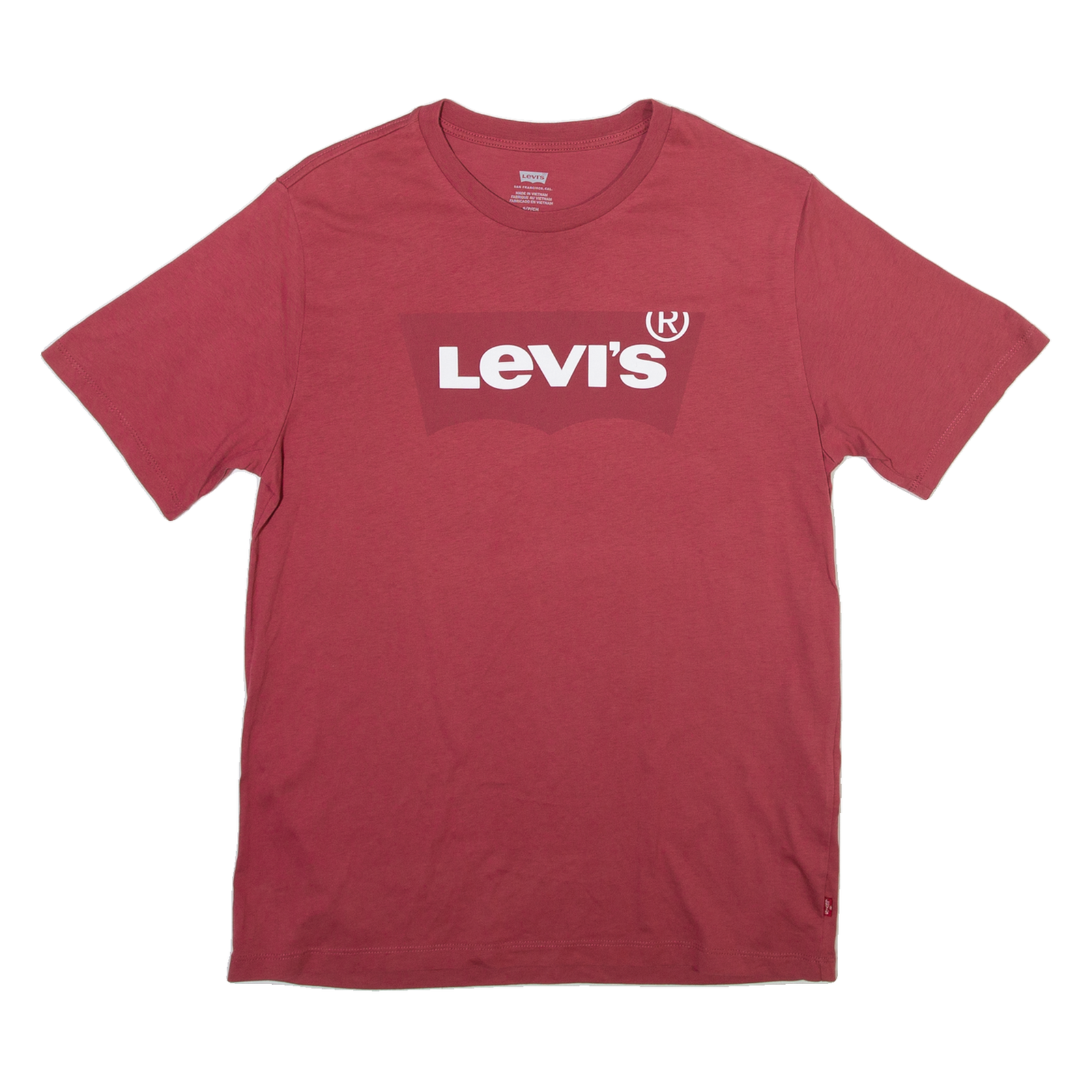 LEVI'S Mens T-Shirt Maroon S Refurbished - N/A refurbished available on Cerqular