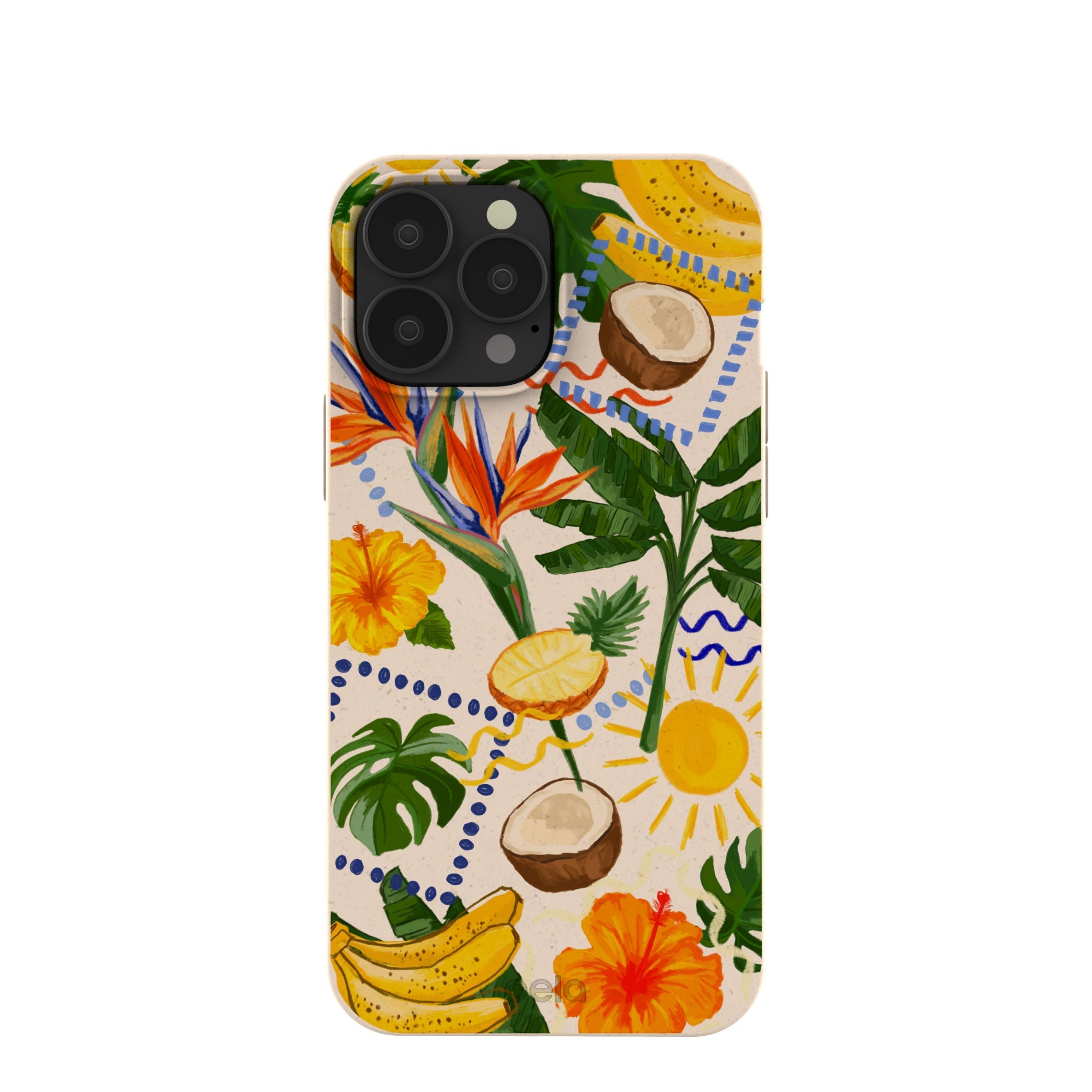 Seashell Tropics iPhone 13 Pro Max Case Refurbished - Pela Case refurbished available on Cerqular