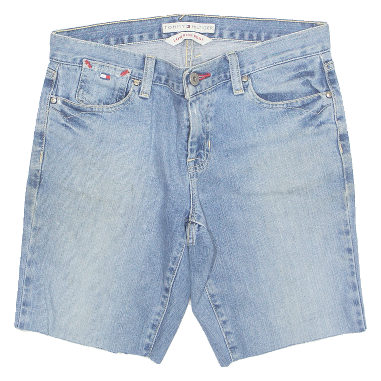 TOMMY HILFIGER Cut Off Womens Denim Shorts Blue S W28 Refurbished - N/A refurbished available on Cerqular