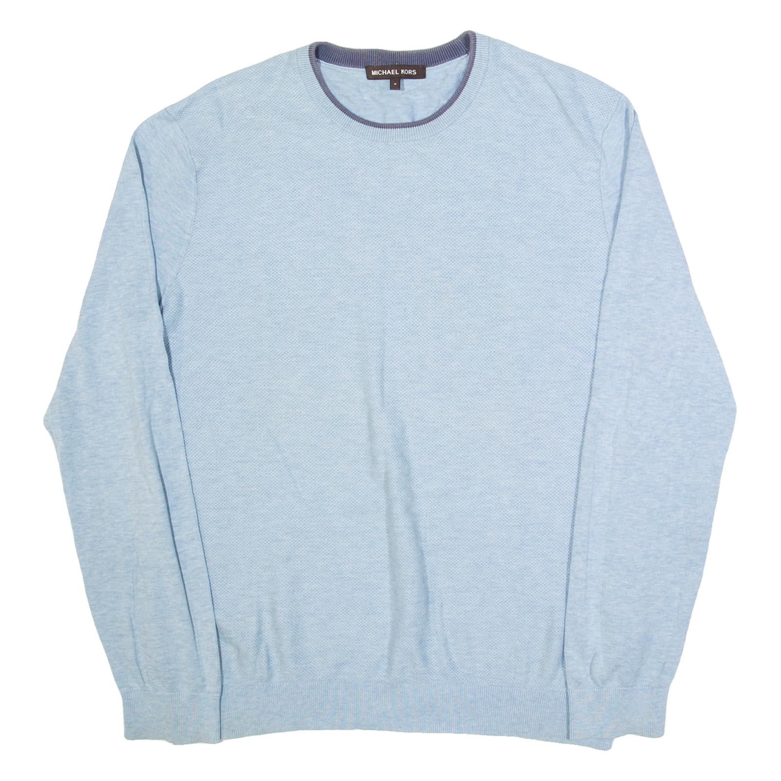 MICHAEL KORS Mens Jumper Blue Tight Knit M Refurbished - N/A refurbished available on Cerqular