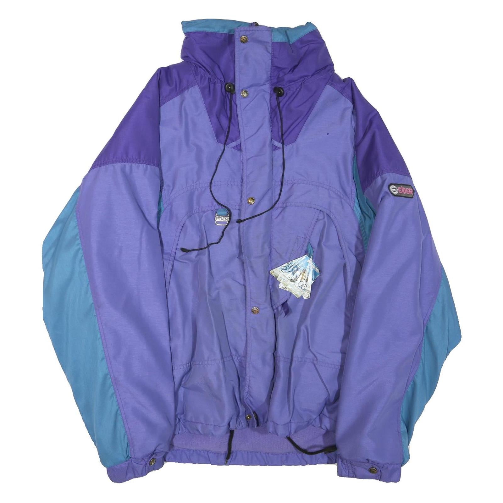 EIDER Mens Purple & Blue Outdoor Jacket 2XL Polyester Blend Zip Refurbished - N/A refurbished available on Cerqular