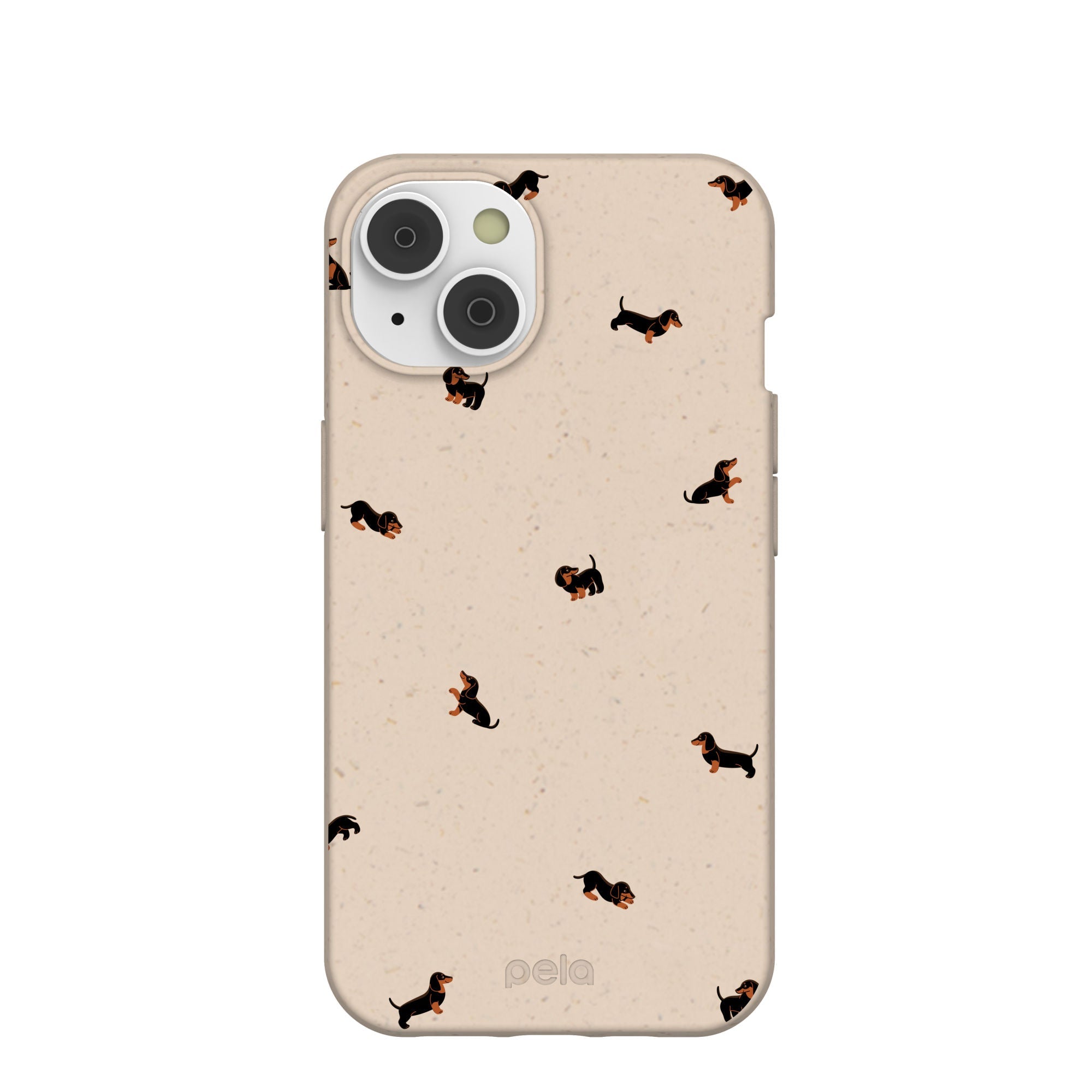 Seashell Lil Dachshunds iPhone 14/16e Case Refurbished - Pela Case refurbished available on Cerqular