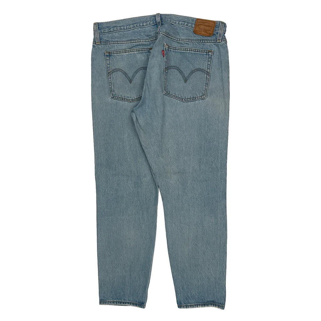 501 Levis Jeans - 32W UK 12 Light Wash Denim Refurbished - Thrifted (note: this is a term often used to describe second- refurbished available on Cerqular