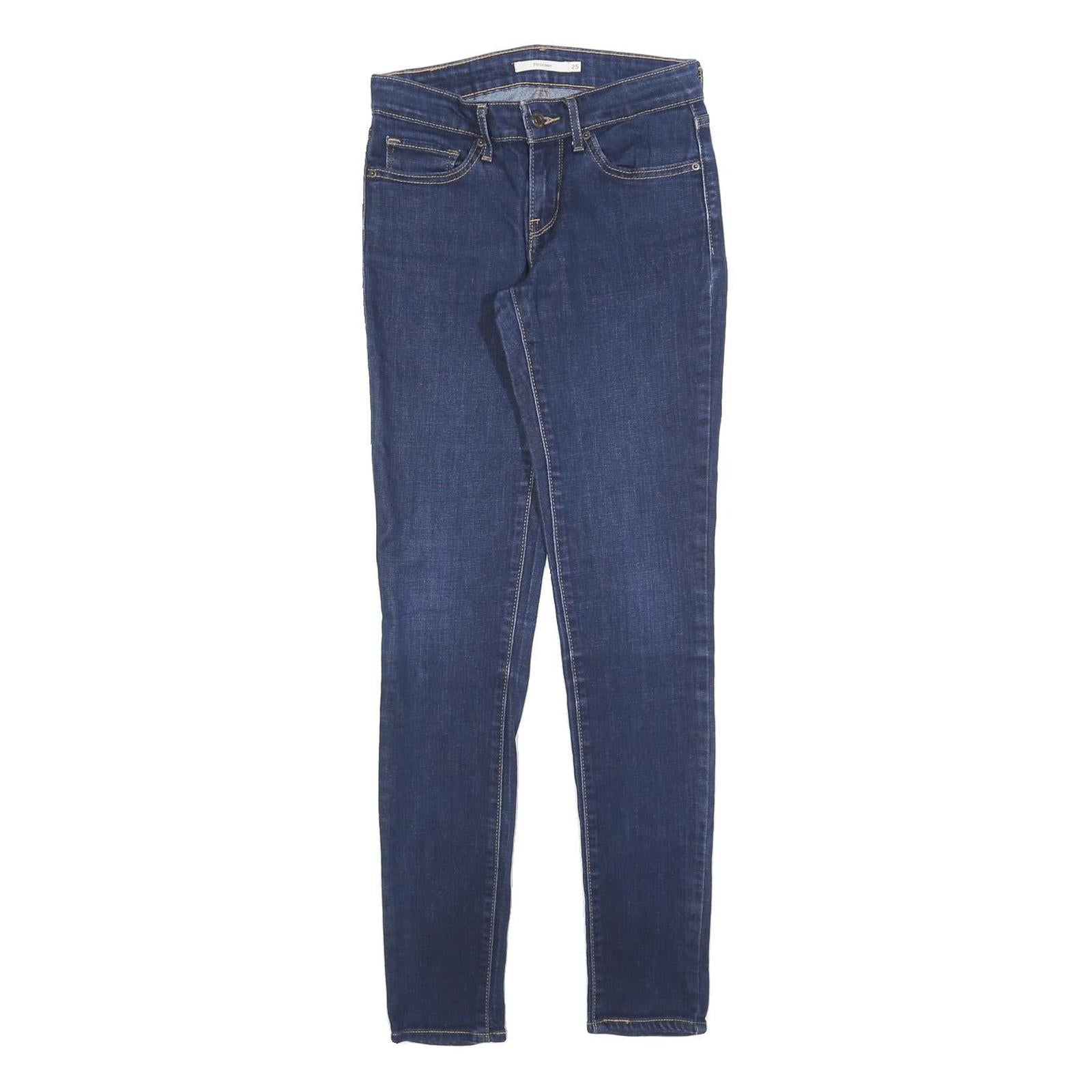LEVI'S 710 Womens Jeans Blue Slim Skinny Denim Medium W25 L29 Stretch Zip Refurbished - N/A refurbished available on Cerqular