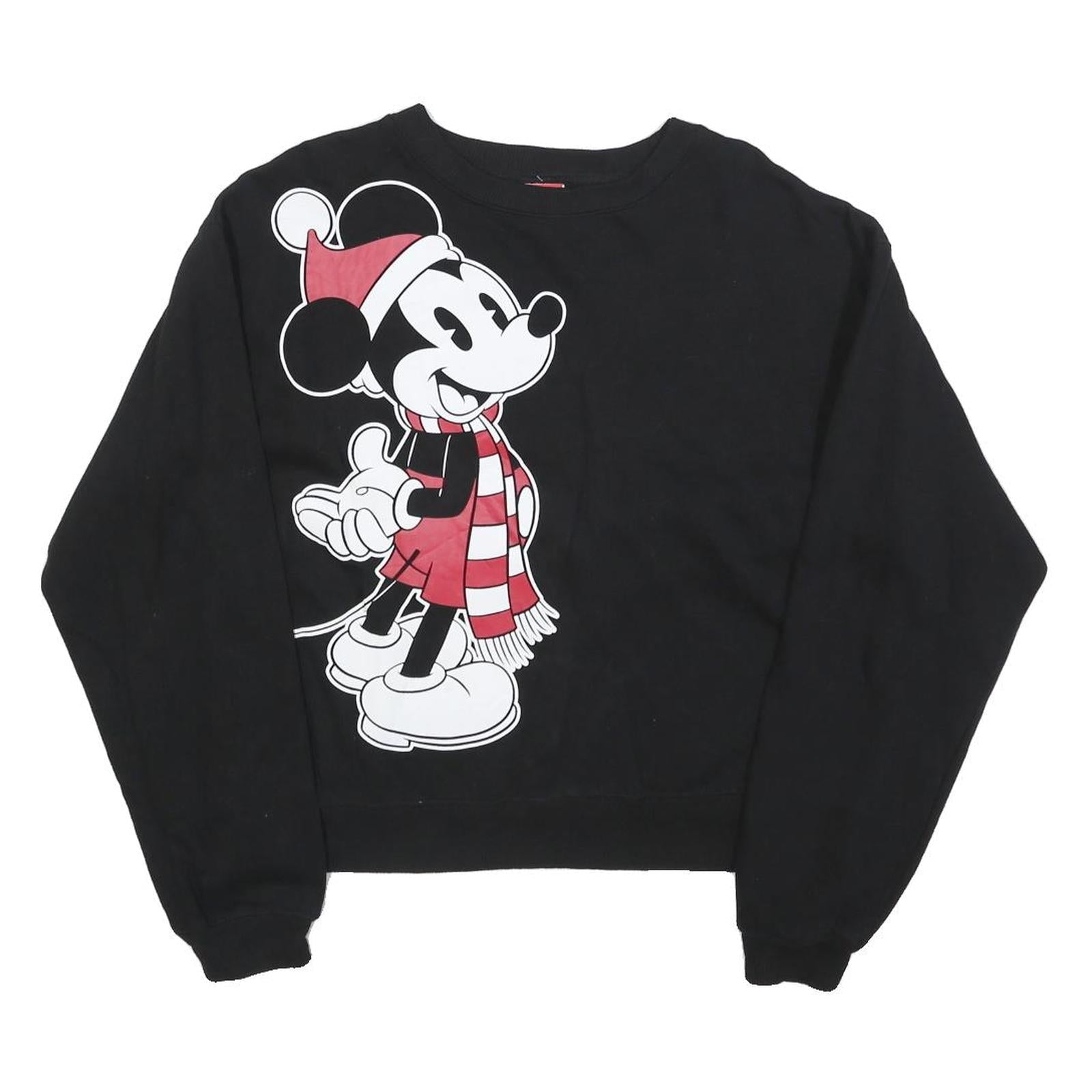 Buy DISNEY Womens Black Mickey Mouse Crew Neck S Cotton Blend Sweatshirt Refurbished - $33.79 DISNEY Womens Black Mickey Mouse Crew Neck S Cotton Blend Sweatshirt Refurbished - N/A refurbished available on Cerqular