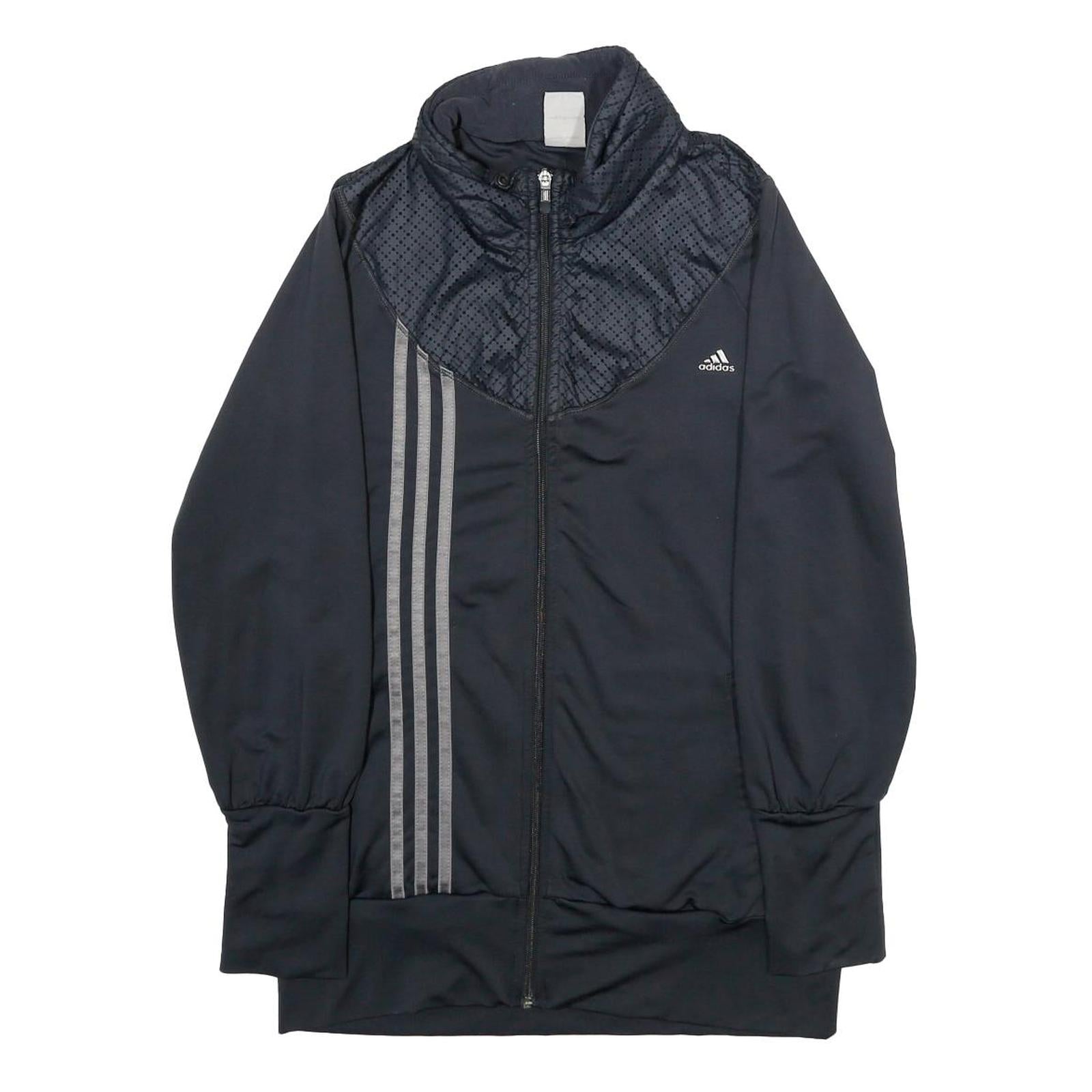 ADIDAS Womens Black Polyester Blend Zip Jacket UK 14 Sportswear Track Refurbished - N/A refurbished available on Cerqular