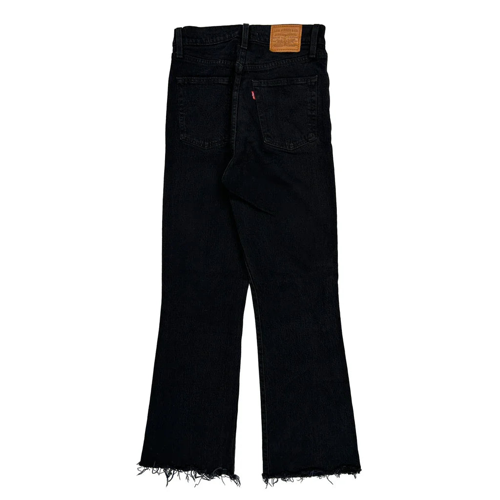 Levis Flared Jeans - 26W UK 6 Black Cotton Refurbished - Thrifted (note: this is a term often used to describe second- refurbished available on Cerqular