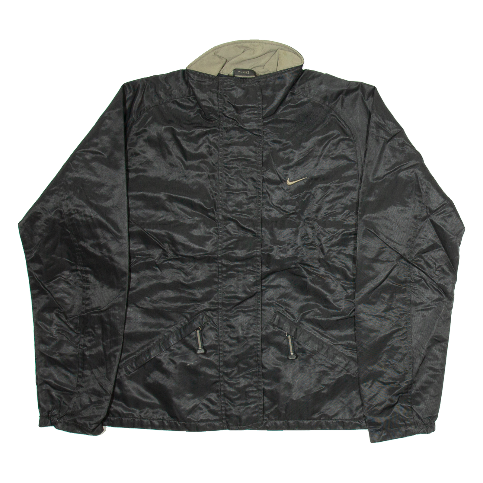 NIKE Mens Track Jacket Black Nylon L Refurbished - N/A refurbished available on Cerqular